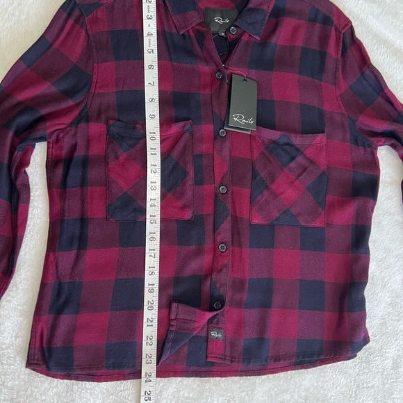 RAILS New Plaid Button-Up Shirt - Black and Red. #21 - Picture 10 of 10